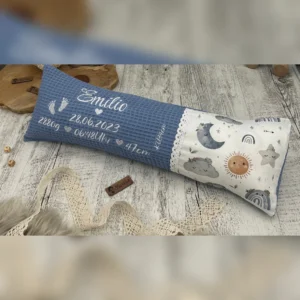 Geburtskissen Boho Wolke blau