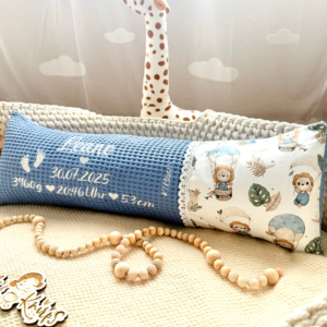 Geburtskissen mit echtmaße, das perfekte Babygeschenk zur Geburt