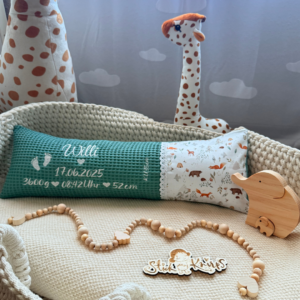 Geburtskissen mit echtmaße, das perfekte Babygeschenk zur Geburt