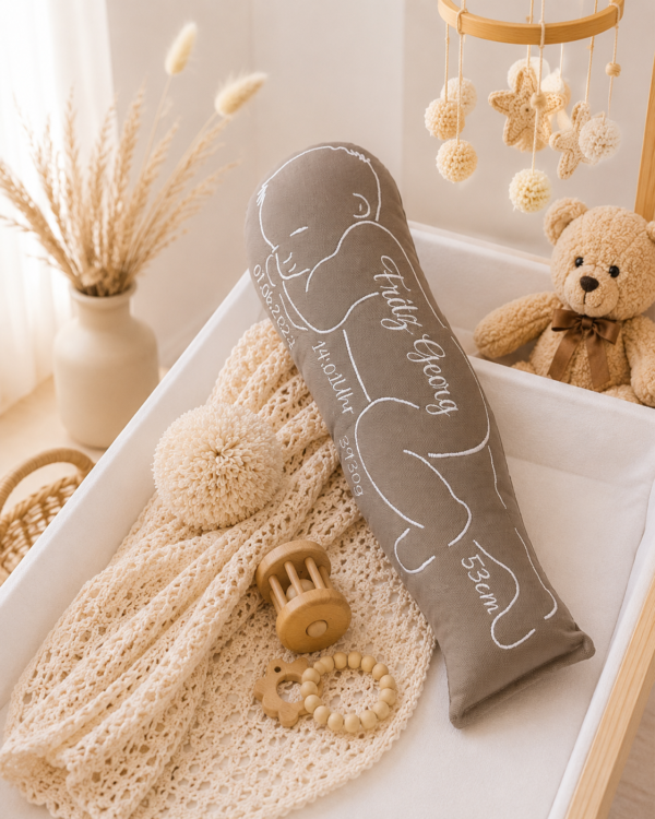 Kissen in Babyform – Baby seitlich 1