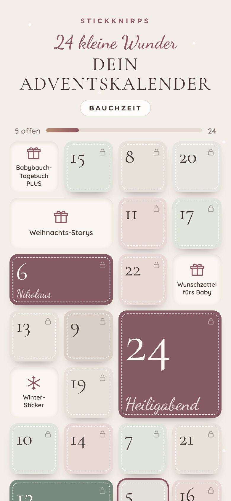 StickKnirps Adventskalender am Handy