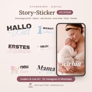 StickKnirps Story-Sticker – 272 Sticker für Instagram und WhatsApp