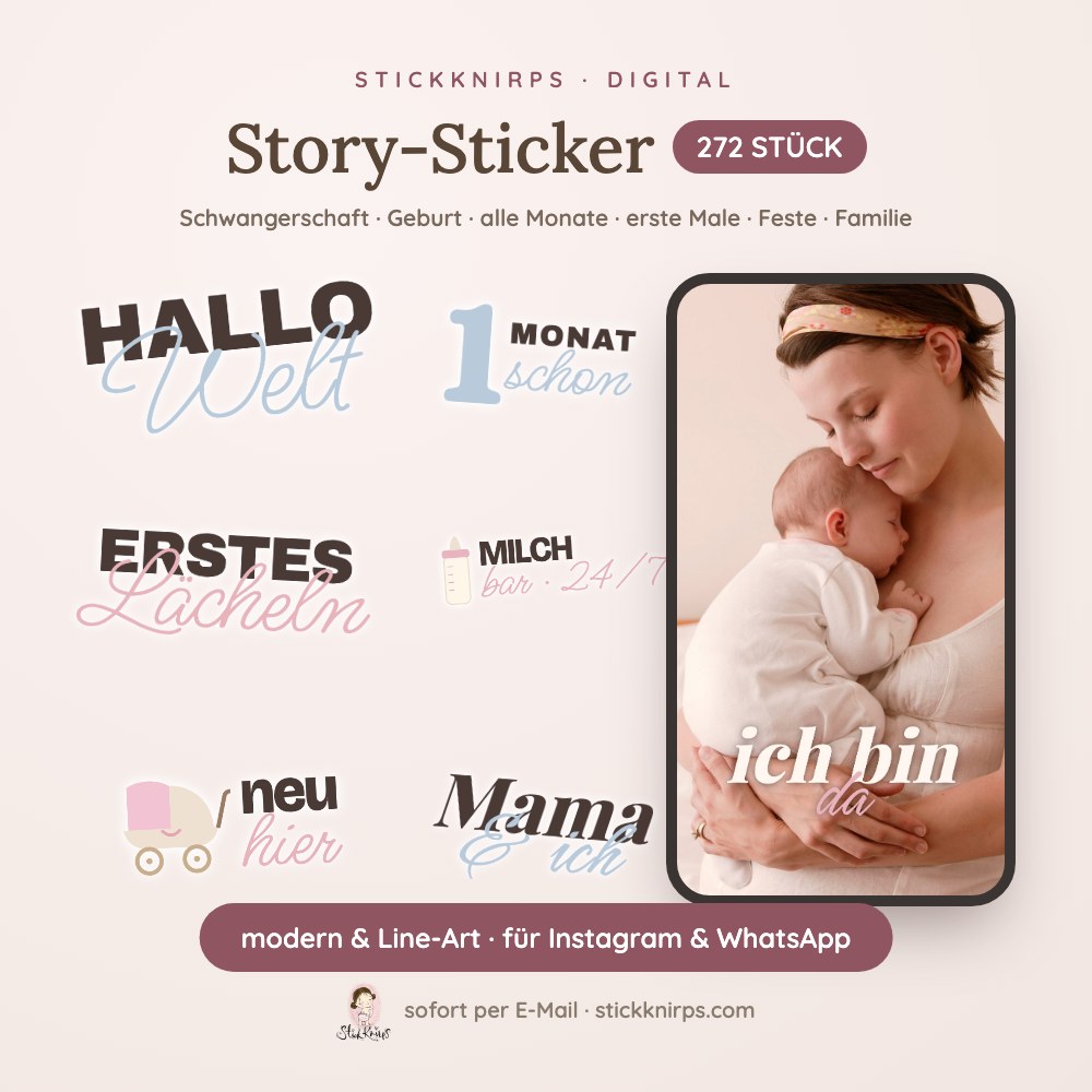 Story-Sticker-Paket mit 272 Stickern