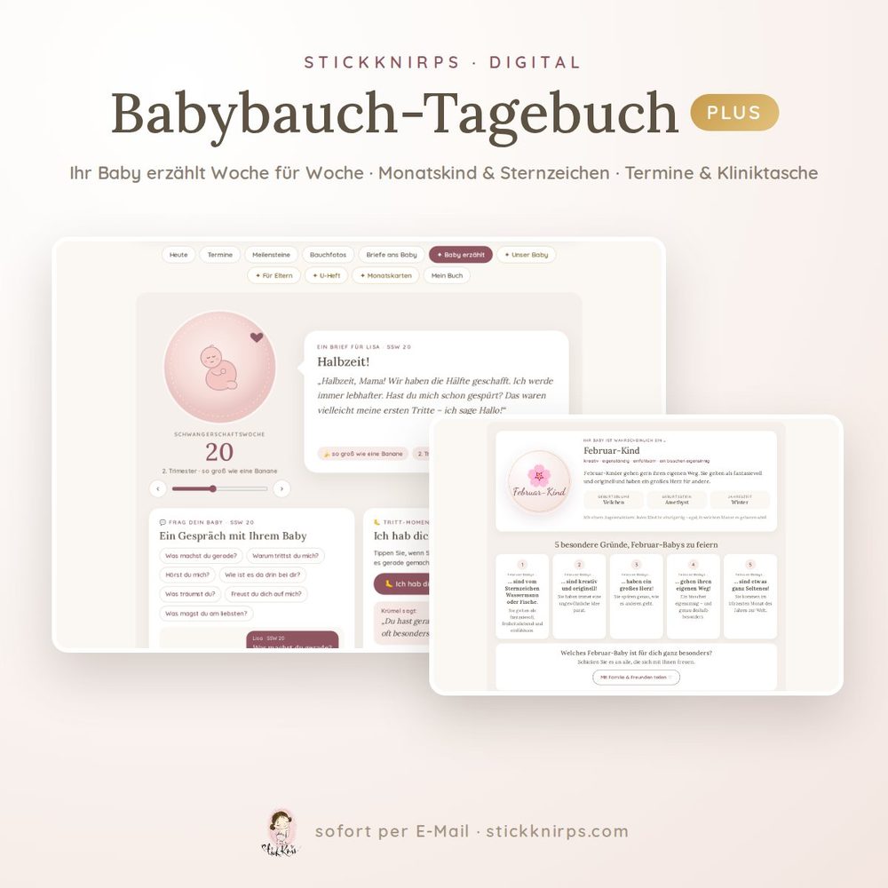 Babybauch-Tagebuch PLUS